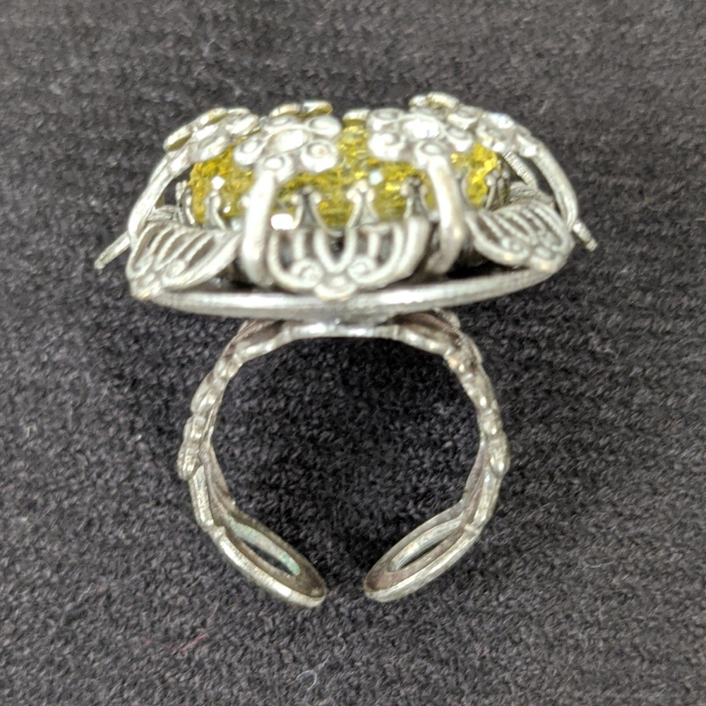 Vtg Ollipop Rhinestone Statement Ring - image 4